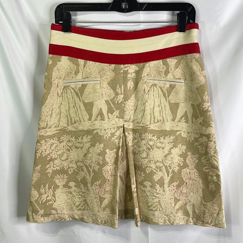 Meier.Meier cotton toile skirt front pleat